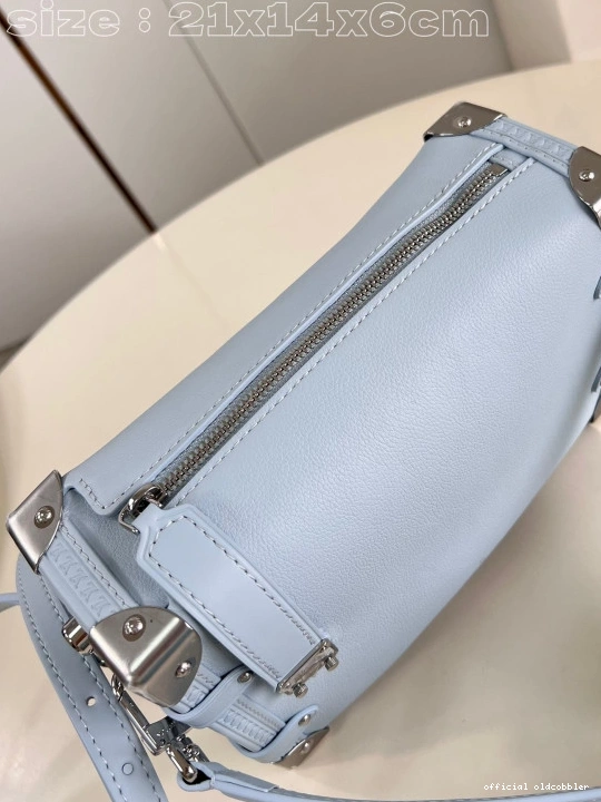 Official oldcobbler Side VUITTON Trunk LOUIS PM-21*14*6CM 0805